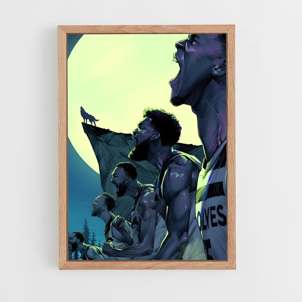 Poster Timberwolves Unleashed – affiche Basketball (vue 4)